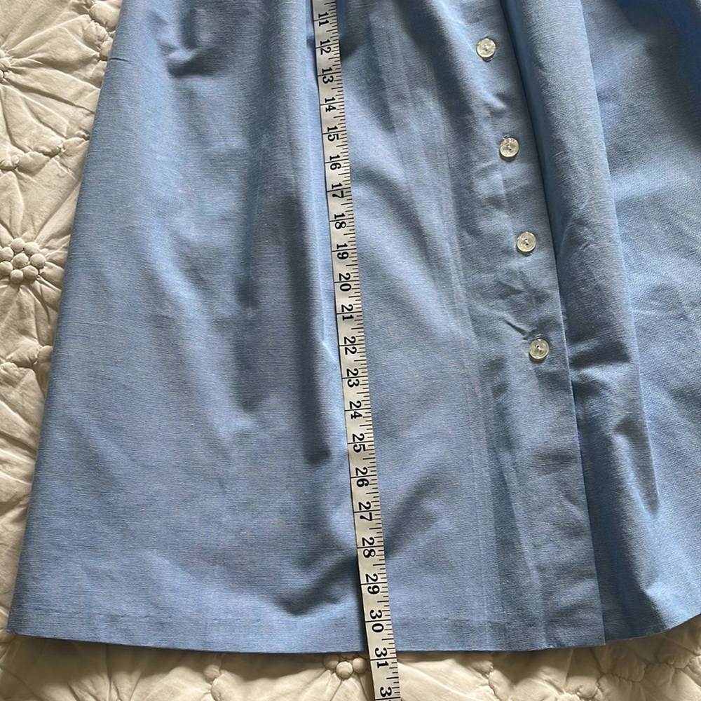 Separate Issue Vintage Button Front Light Blue Fu… - image 5